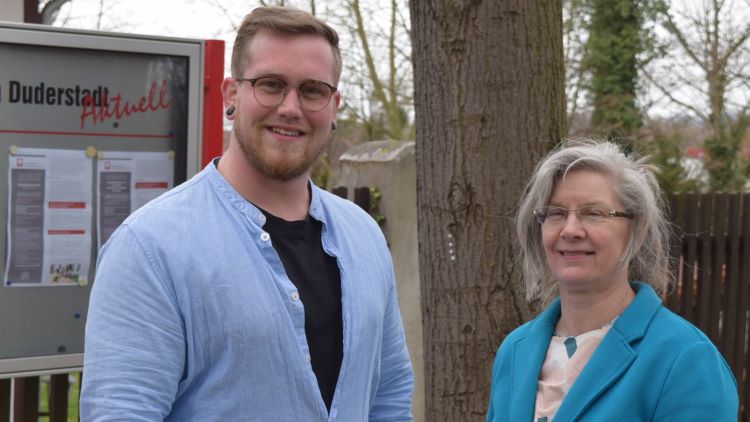 Klären über die Modedroge „Flex“ auf: Jens Klie und Friederike Smilge von der Suchtberatung der Caritas in Duderstadt. | Foto: Broermann