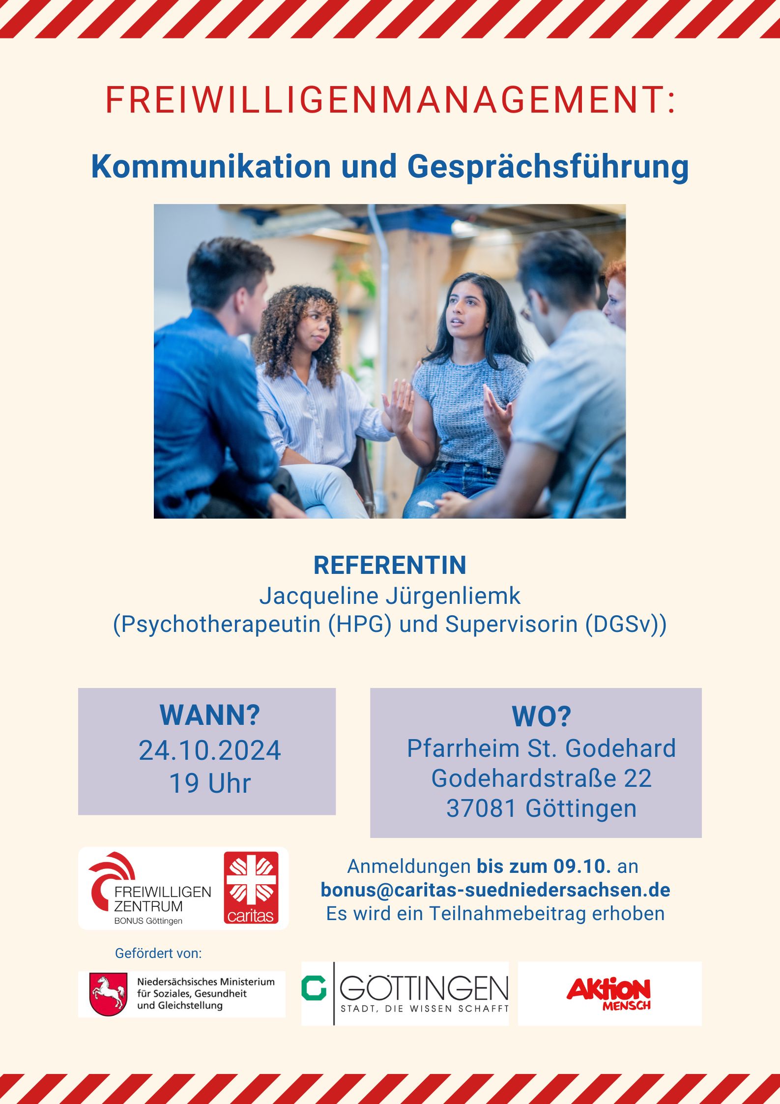 Plakat: Kommunikation und Gesprächsführung in ehrenamtlicher Arbeit