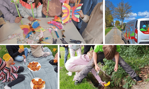 Collage mit Fotos aus der Arbeit des Familienzentrums mobil Northeim