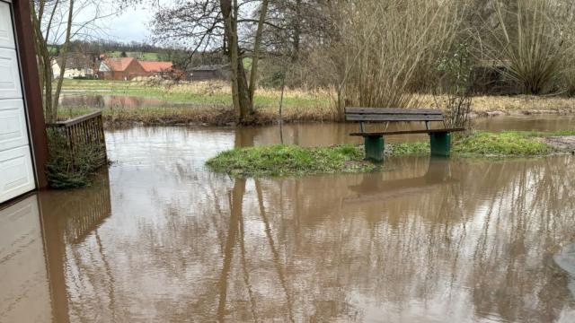 ... doch erst vor wenigen Tagen stand ihr noch das Wasser bis zu den Beinen.