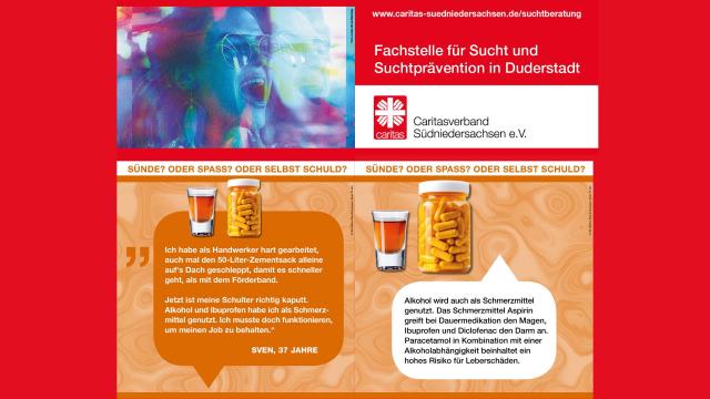 Ausstellung „Sünde? Oder Spaß? Oder selbst schuld?“ der Fachstelle für Sucht und Suchtprävention der Caritas Südniedersachsen
